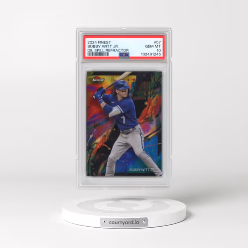 2024 Topps Finest #57 Bobby Witt Jr. - Oil Spill Refractor (PSA 10 GEM MINT)