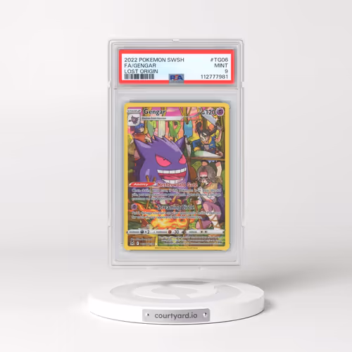 2022 Pokémon Sword & Shield Lost Origin #TG06 Gengar - Full Art (PSA 9 MINT)