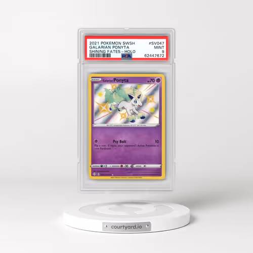 2021 Pokémon Sword & Shield Shining Fates #SV047 Galarian Ponyta - Holo (PSA 9 MINT)