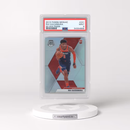 2019 Panini Mosaic #231 Rui Hachimura - Silver Prizm (PSA 9 MINT)