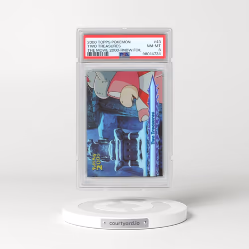 2000 Topps Pokémon the Movie 2000 #43 Two Treasures - Rainbow Foil (PSA 8 NM-MT)