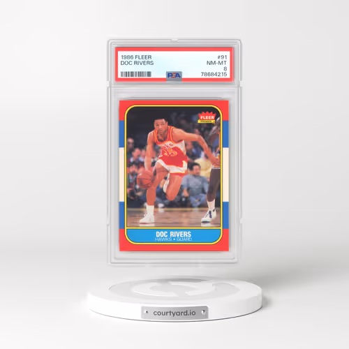 1986 Fleer #91 Doc Rivers (PSA 8 NM-MT)