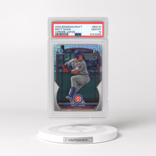2023 Bowman Draft #BDC33 Matt Shaw - Chrome-Japan Refractor (PSA 10 GEM MINT)