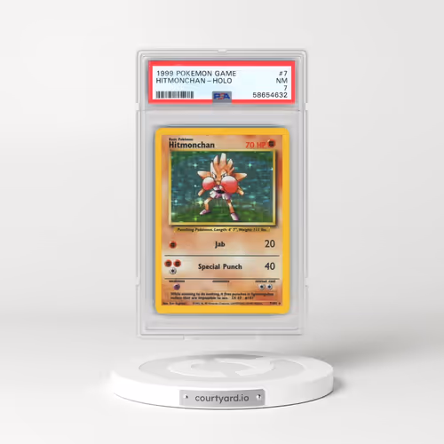 1999 Pokémon Game #7 Hitmonchan - Holo (PSA 7 NM)