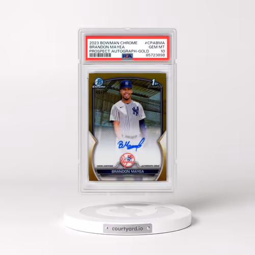2023 Bowman Chrome Prospect Autographs #CPABMA Brandon Mayea - Gold Refractor (PSA 10 GEM MINT)