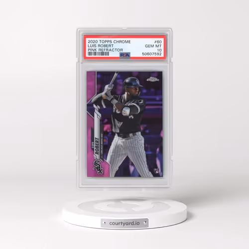 2020 Topps Chrome #60 Luis Robert - Pink Refractor (PSA 10 GEM MINT)
