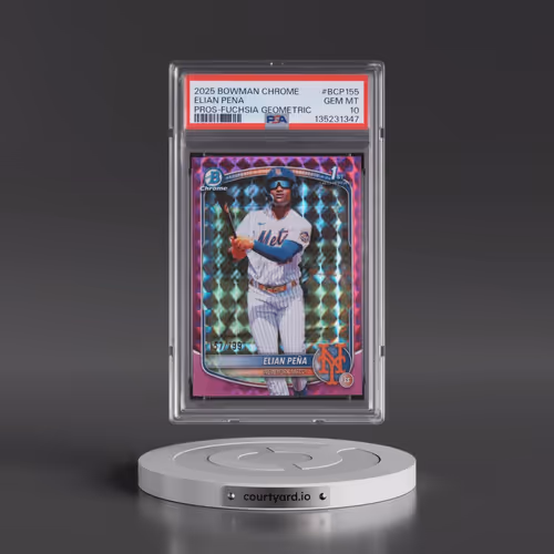 2025 Bowman Chrome Prospects #BCP155 Elian Pena - Fuchsia Geometric (PSA 10 GEM MINT)