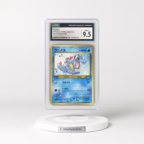 1999 Neo Premium File #158 Totodile - No Rarity (CGC 9.5 MINT+)