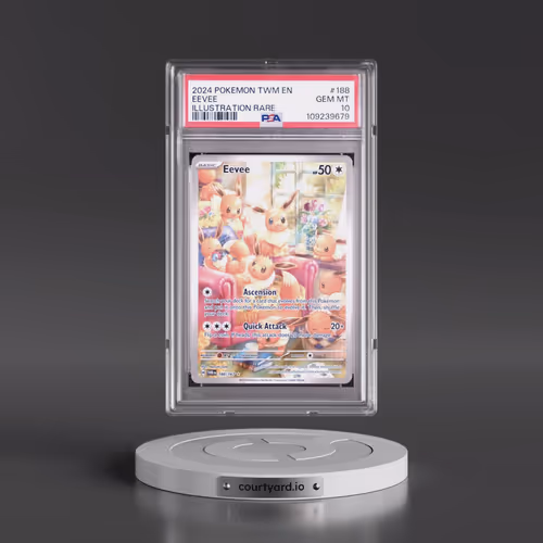 2024 Pokémon Twm EN-Twilight Masquerade #188 Eevee - Illustration Rare (PSA 10 GEM MINT)