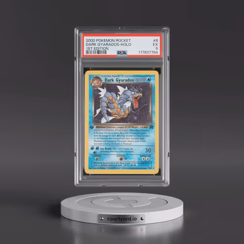 2000 Pokémon Rocket #8 Dark Gyarados - 1st Edition Holo (PSA 5 EX)