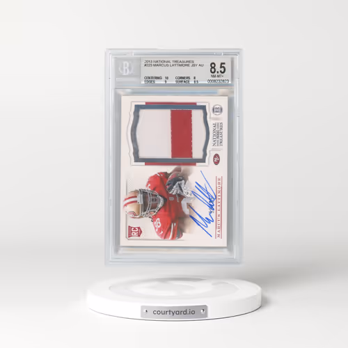 2013 Panini National Treasures #223 Marcus Lattimore - Autograph Material-Silver (BGS 8.5 NM-MT+)