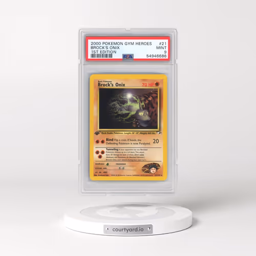 2000 Pokémon Gym Heroes #21 Brock's Onix - 1st Edition (PSA 9 MINT)