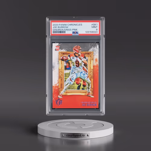 2020 Panini Chronicles Gridiron Kings #GK1 Joe Burrow - Pink (PSA 9 MINT)