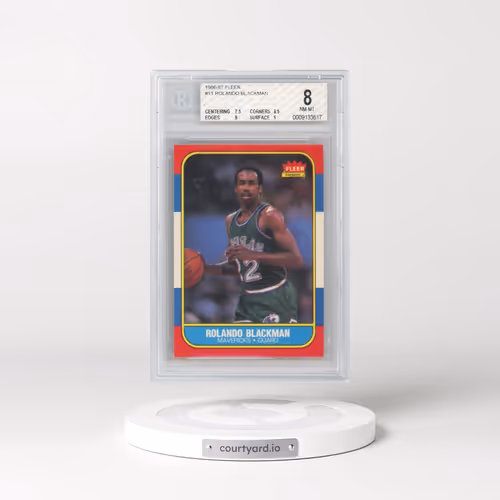1986 Fleer #11 Rolando Blackman (BGS 8 NM-MT)