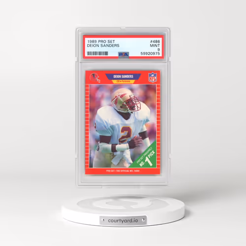 1989 Pro Set #486 Deion Sanders (PSA 9 MINT)