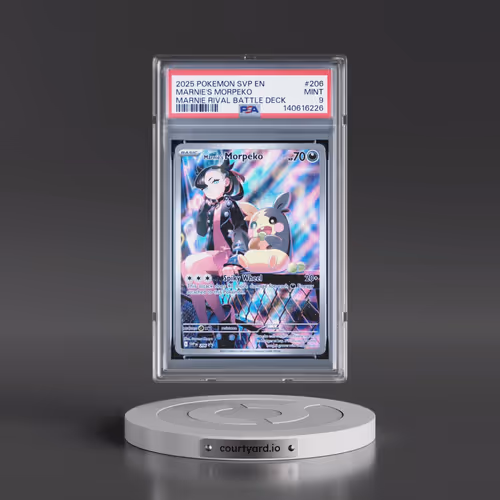 2025 Pokémon Svp EN-SV Black Star Promo #206 Marnie's Morpeko - Marnie Rival Battle Deck (PSA 9 MINT