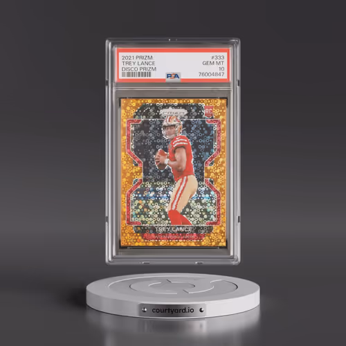 2021 Panini Prizm #333 Trey Lance - Disco Prizm (PSA 10 GEM MINT)