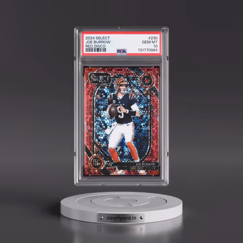 2024 Panini Select #230 Joe Burrow - Red Disco (PSA 10 GEM MINT)
