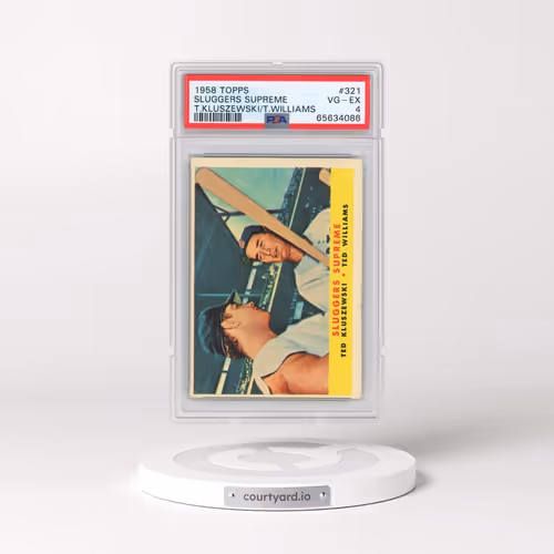 1958 Topps #321 Sluggers Supreme - T.Kluszewski/T.Williams (PSA 4 VG-EX)