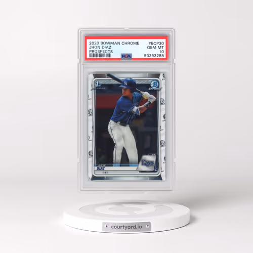 2020 Bowman Chrome Prospects #BCP30 Jhon Diaz (PSA 10 GEM MINT)