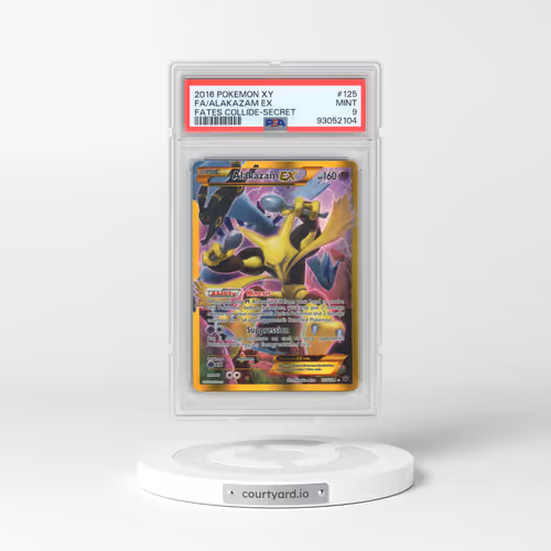 2016 Pokémon XY Fates Collide #125 Alakazam EX - Holo Full Art Secret (PSA 9 MINT)