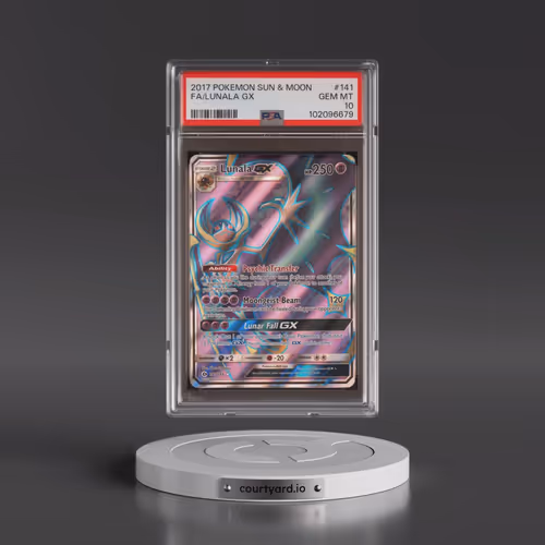 2017 Pokémon Sun & Moon #141 Lunala GX - Holo Full Art (PSA 10 GEM MINT)