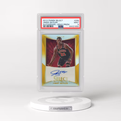 2012 Panini Select #206 Jimmy Butler - Autograph-Gold Prizm (PSA 9 MINT)