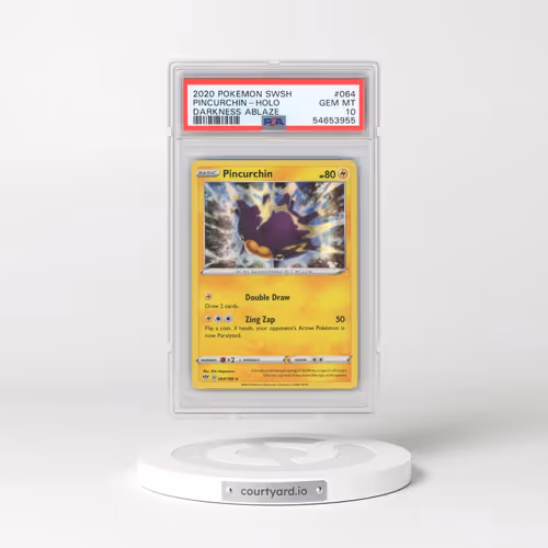 2020 Pokémon Sword & Shield Darkness Ablaze #064 Pincurchin - Holo (PSA 10 GEM MINT)