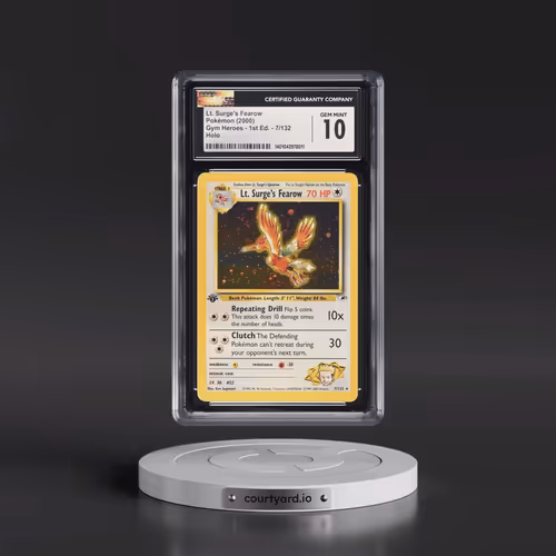 2000 Gym Heroes #7/132 Lt. Surge's Fearow - 1st Edition Holo (CGC 10 GEM MINT)