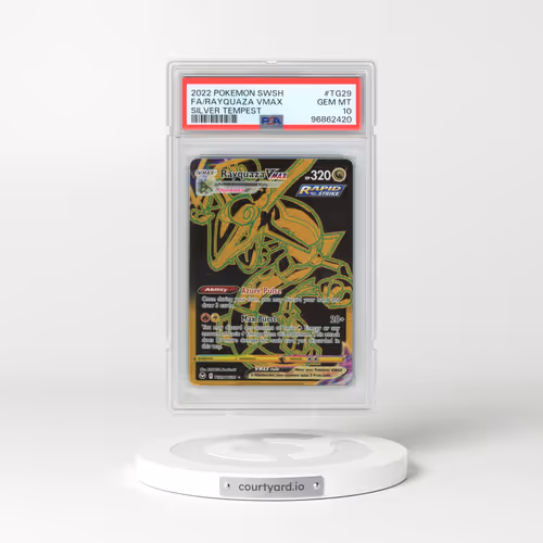 2022 Pokémon Sword & Shield Silver Tempest #TG29 Rayquaza Vmax - Full Art (PSA 10 GEM MINT)