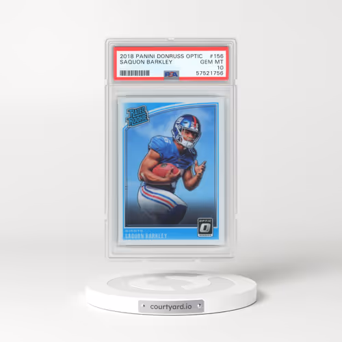 2018 Panini Donruss Optic #156 Saquon Barkley (PSA 10 GEM MINT)