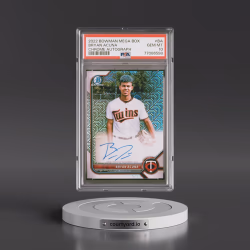 2022 Bowman Mega Box Chrome Autographs #BA Bryan Acuna (PSA 10 GEM MINT)