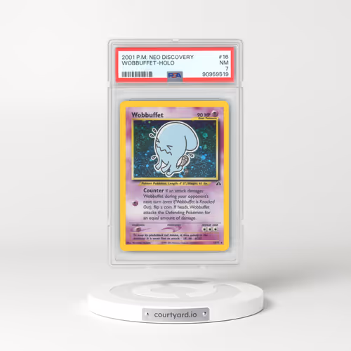 2001 Pokémon Neo Discovery #16 Wobbuffet - Holo (PSA 7 NM)
