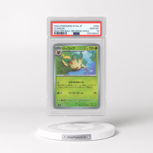 2024 Pokémon Sv8a-Terastal Fest EX #002 Leafeon - Reverse Holo Master Ball (PSA 10 GEM MINT)