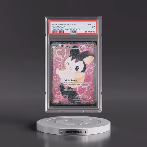 2013 Pokémon Black & White Legendary Treasures Radiant Collection #RC23 Emolga - Full Art (PSA 5 EX)