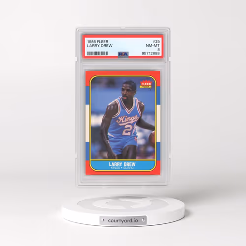 1986 Fleer #25 Larry Drew (PSA 8 NM-MT)