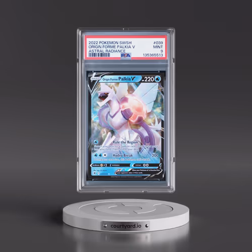 2022 Pokémon Sword & Shield Astral Radiance #039 Origin Forme Palkia V - Holo (PSA 9 MINT)