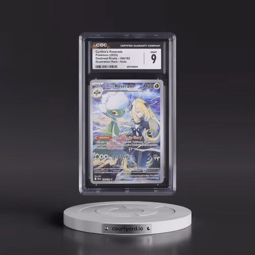 2025 Pokémon Dri EN-Destined Rivals #184 Cynthia's Roserade - Illustration Rare (CGC 9 MINT)