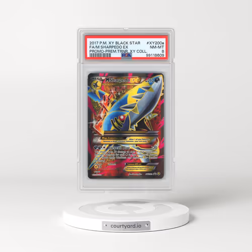 2017 Pokémon XY Black Star Promo #XY200a M Sharpedo EX - Holo Full Art Premium Trainer XY Collection (PSA 8 NM-MT)