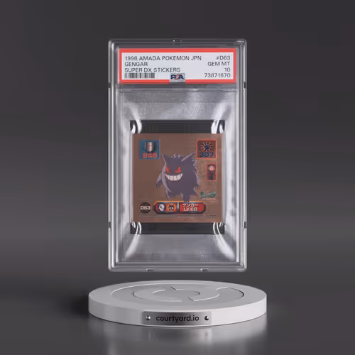 1998 Amada Pokémon Super DX Stickers #D63 Gengar (PSA 10 GEM MINT)