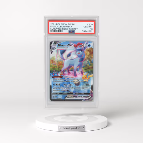 2021 Pokémon Sword & Shield Evolving Skies #209 Glaceon Vmax - Full Art Secret (PSA 10 GEM MINT)