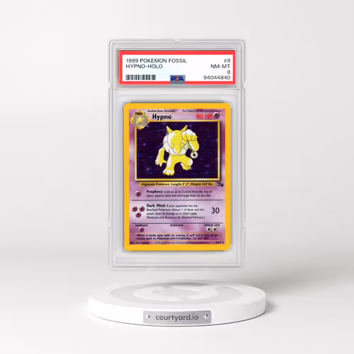 1999 Pokémon Fossil #8 Hypno - Holo (PSA 8 NM-MT)