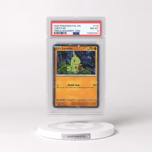 2023 Pokémon Pal EN-Paldea Evolved #110 Larvitar - Triple Whammy Tin (PSA 8 NM-MT)