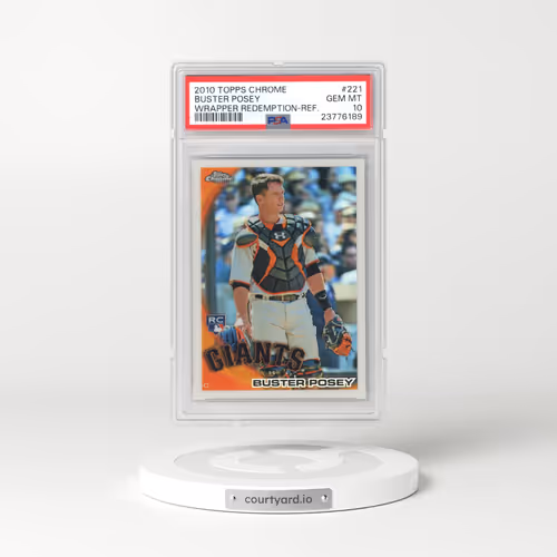 2010 Topps Chrome Wrapper Redemption #221 Buster Posey - Refractor (PSA 10 GEM MINT)