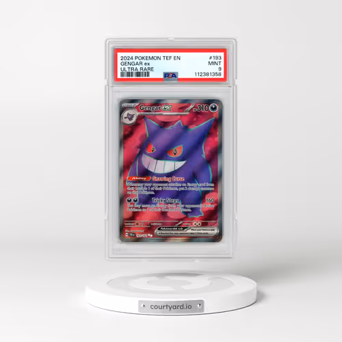 2024 Pokémon Tef EN-Temporal Forces #193 Gengar EX - Holo Ultra Rare (PSA 9 MINT)