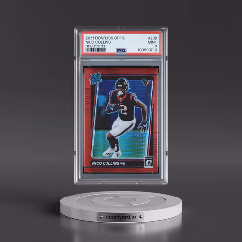2021 Panini Donruss Optic #230 Nico Collins - Red Hyper (PSA 9 MINT)