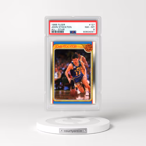 1988 Fleer #127 John Stockton - All-Star (PSA 8 NM-MT)