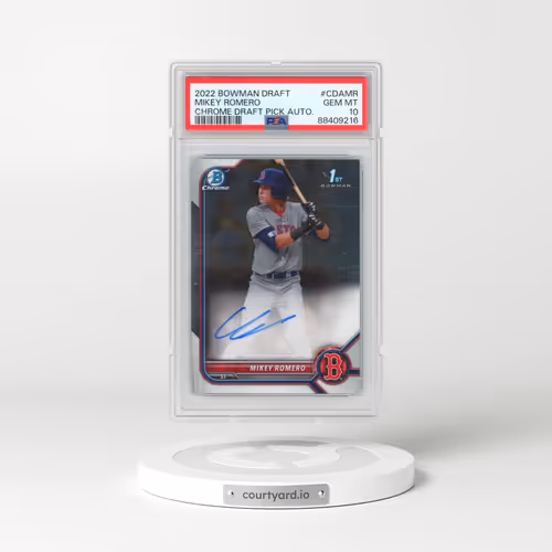 2022 Bowman Draft Chrome Draft Pick Autographs #CDAMR Mikey Romero (PSA 10 GEM MINT)