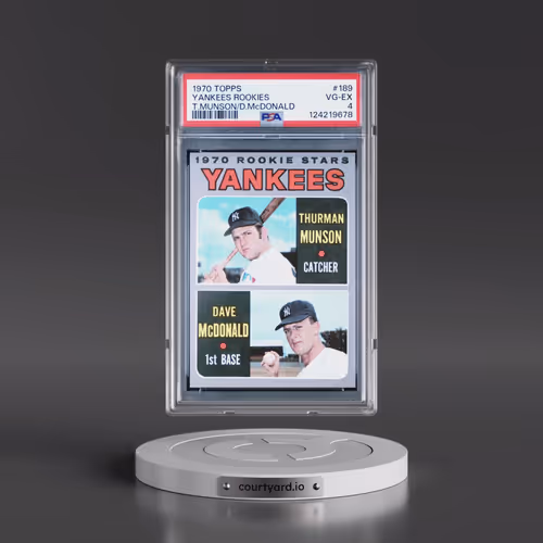 1970 Topps #189 Yankees Rookies - T.Munson/D.McDonald (PSA 4 VG-EX)