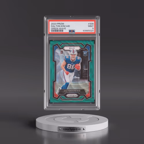 2023 Panini Prizm #308 Dalton Kincaid - Green Wave (PSA 9 MINT)